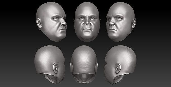 ONE6 Scale Head -Vincent Donofrio - Wilson Fisk - Netflix  ver 3D print model