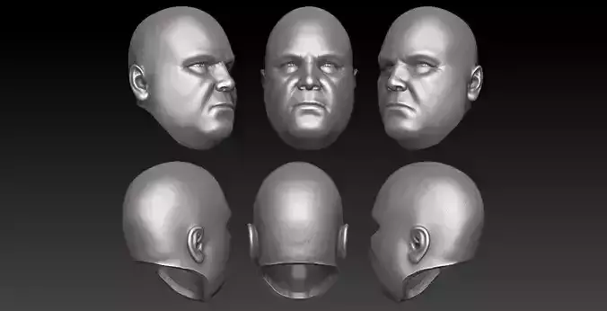 ONE6 Scale Head -Vincent Donofrio - Wilson Fisk - Netflix  ver 3D print model