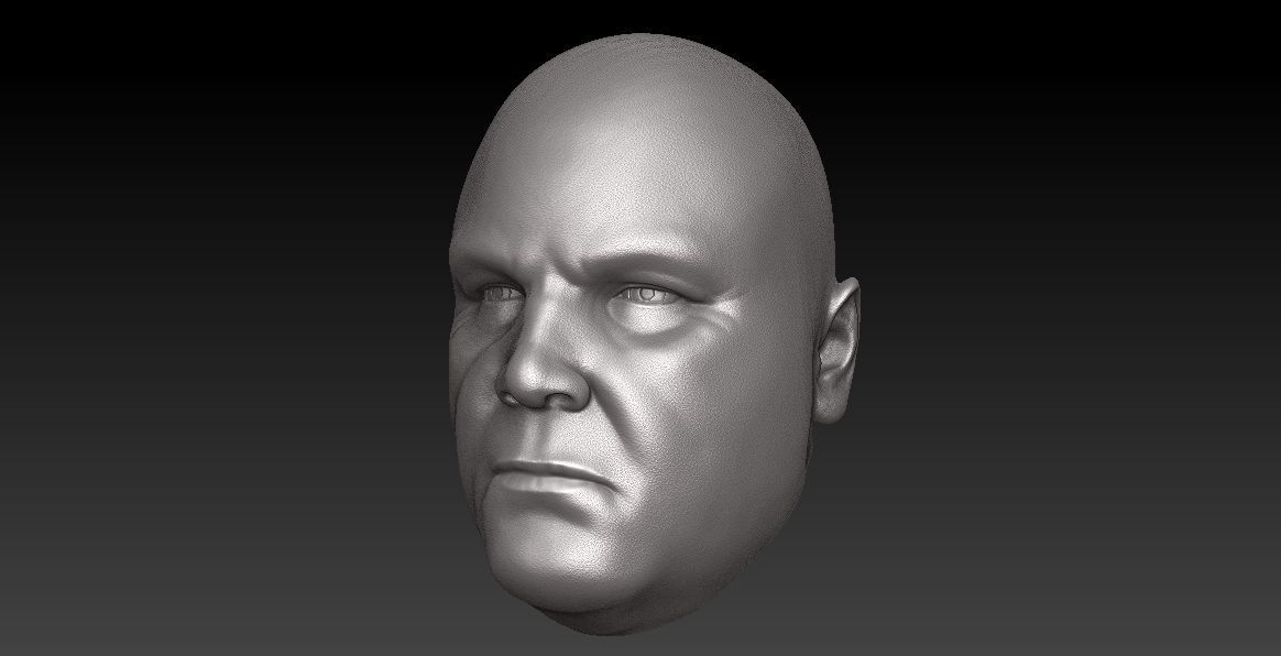 ONE6 Scale Head -Vincent Donofrio - Wilson Fisk - Netflix ver 3D print model_3