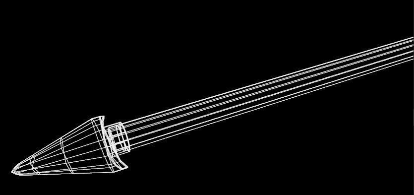 Bow arrow quiver Low-poly 3D model_6