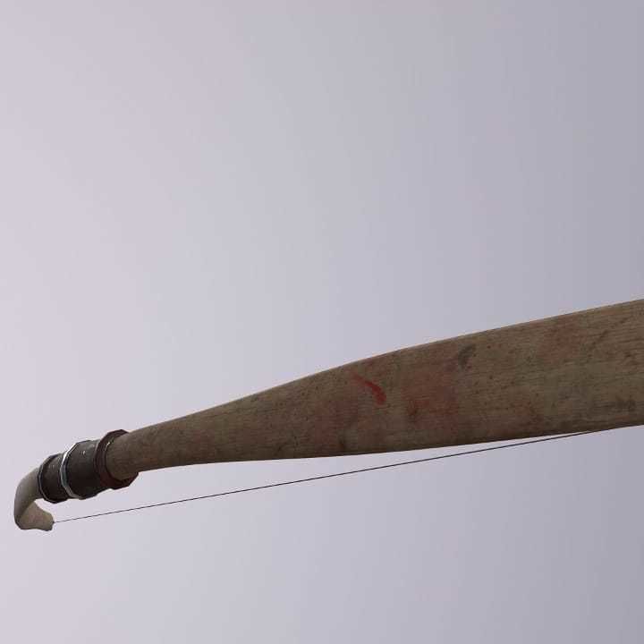 Bow arrow quiver Low-poly 3D model_9