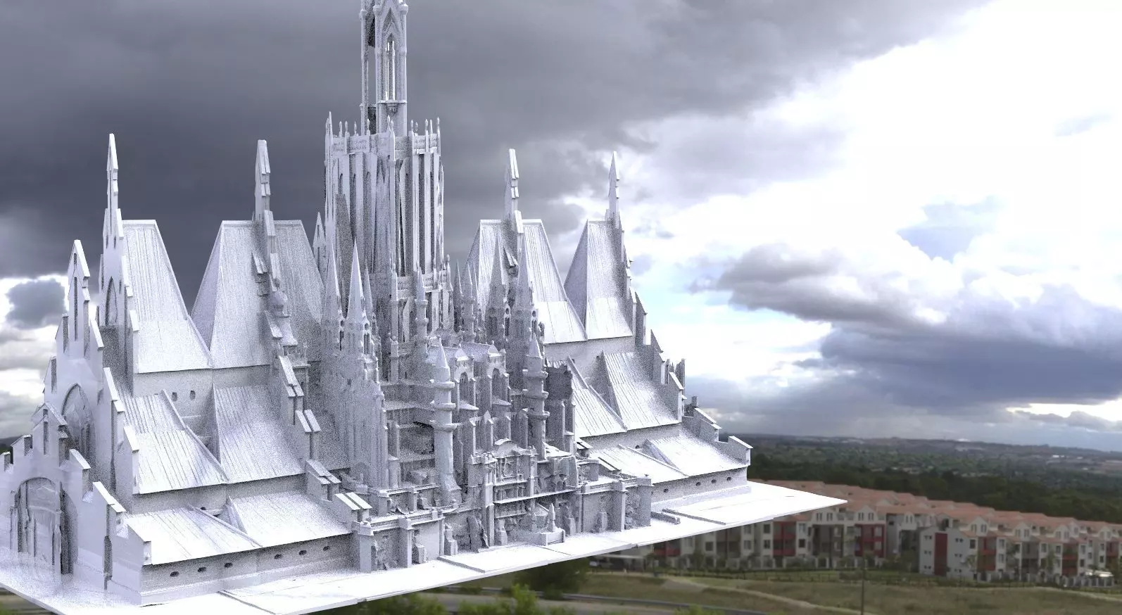 Holly tower of Devine power 3D model_0