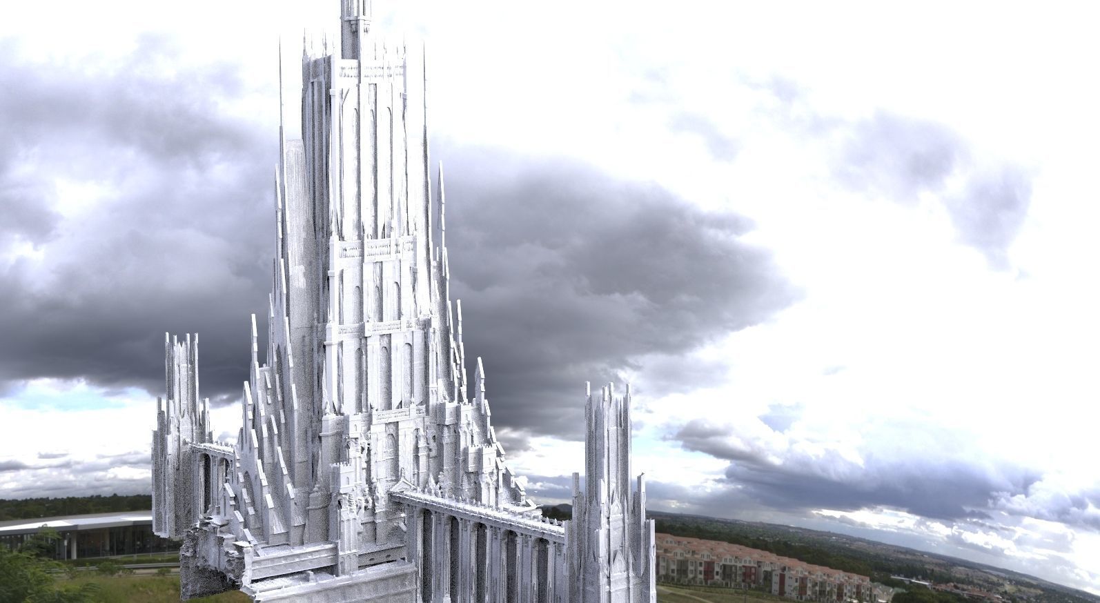 Asgardian City of the Gods Kitbash 3D model_3