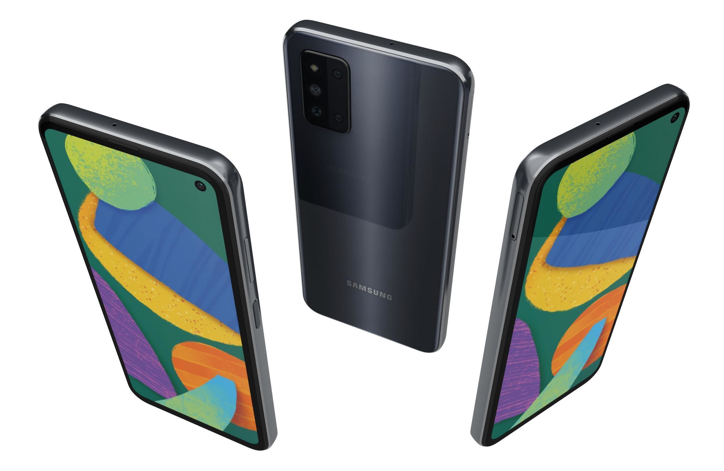 Samsung Galaxy F52 5G Black And White 3D model_3