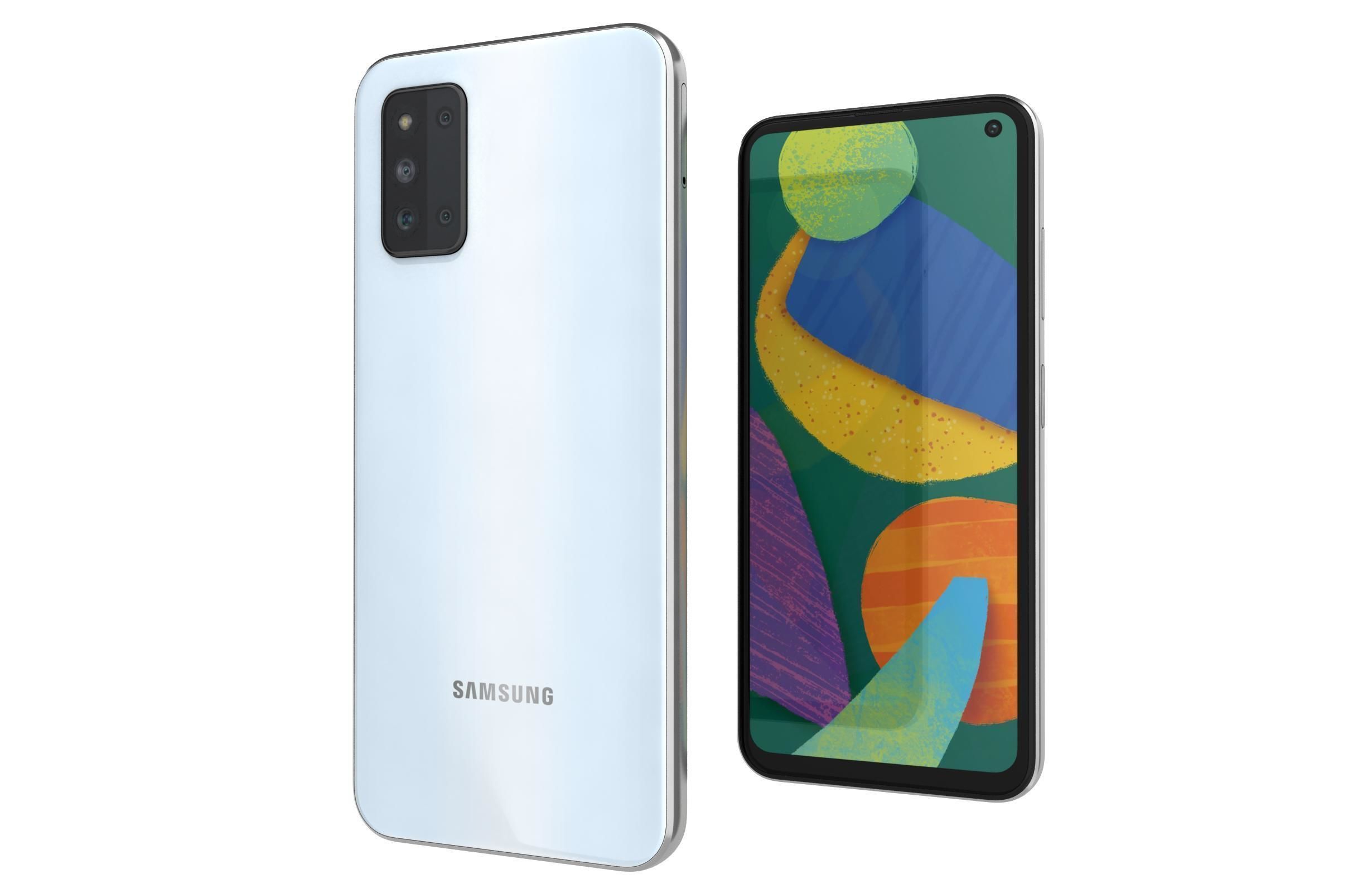 Samsung Galaxy F52 5G Black And White 3D model_28