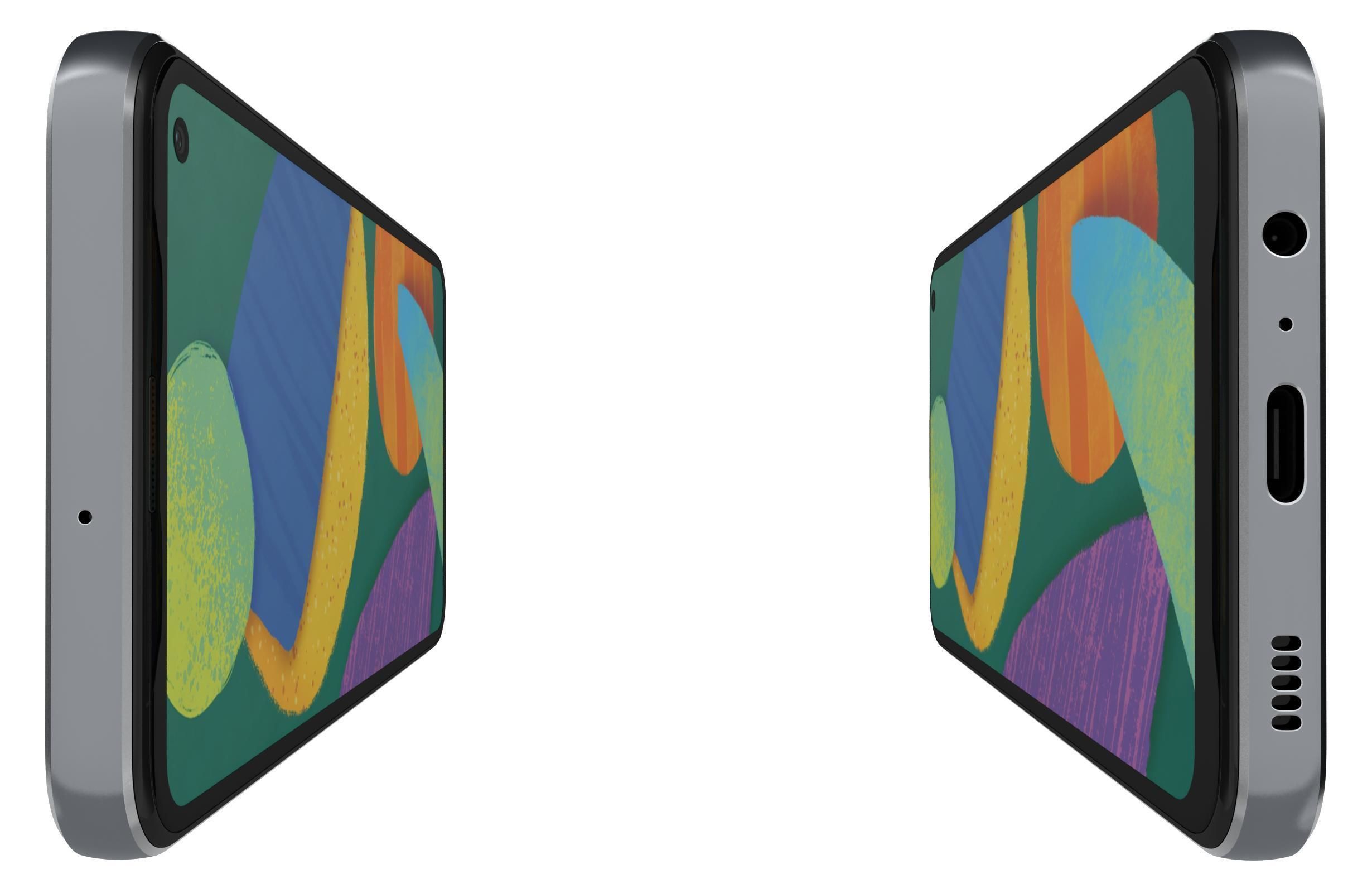 Samsung Galaxy F52 5G Black And White 3D model_13