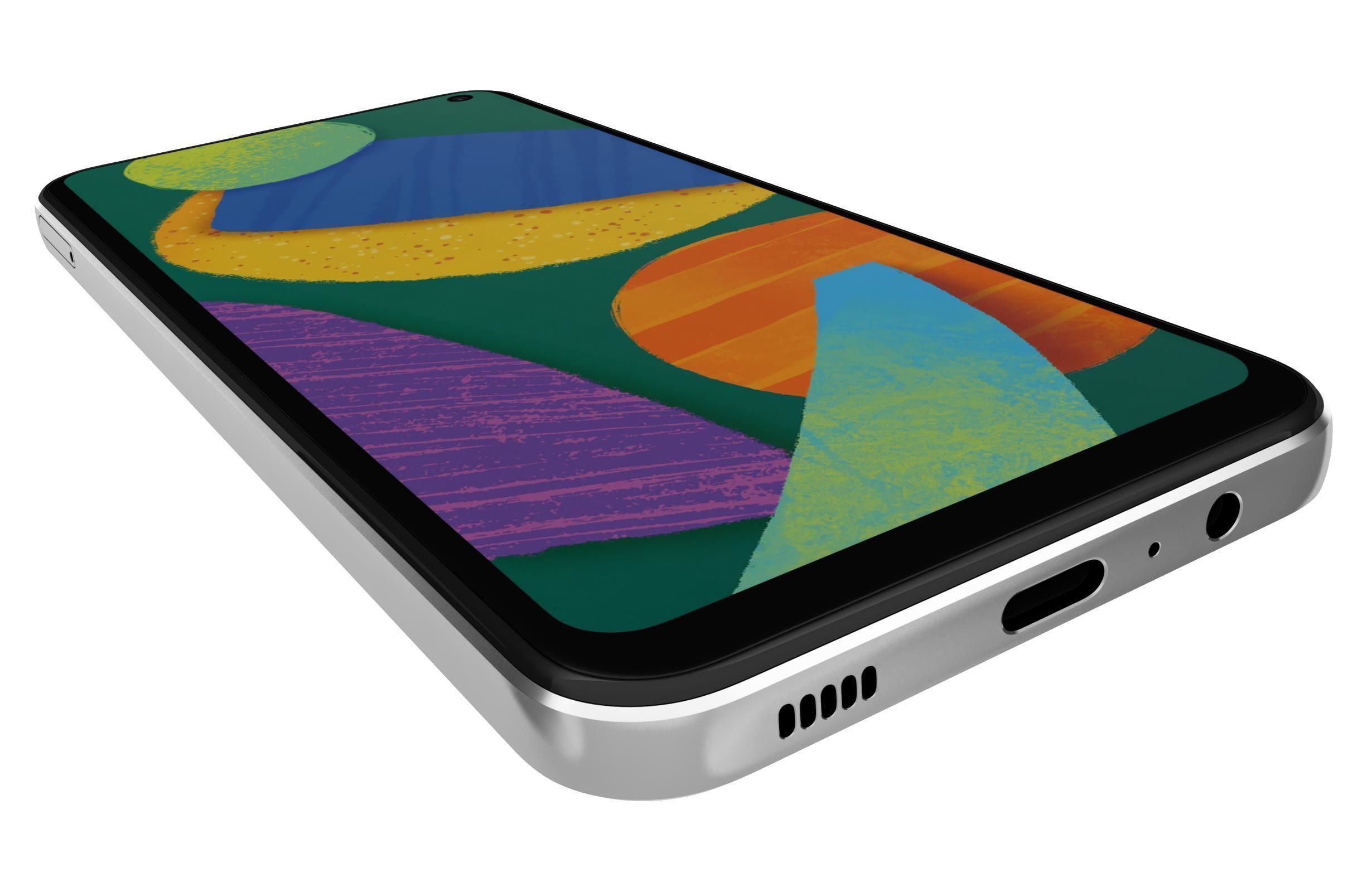 Samsung Galaxy F52 5G Black And White 3D model_20