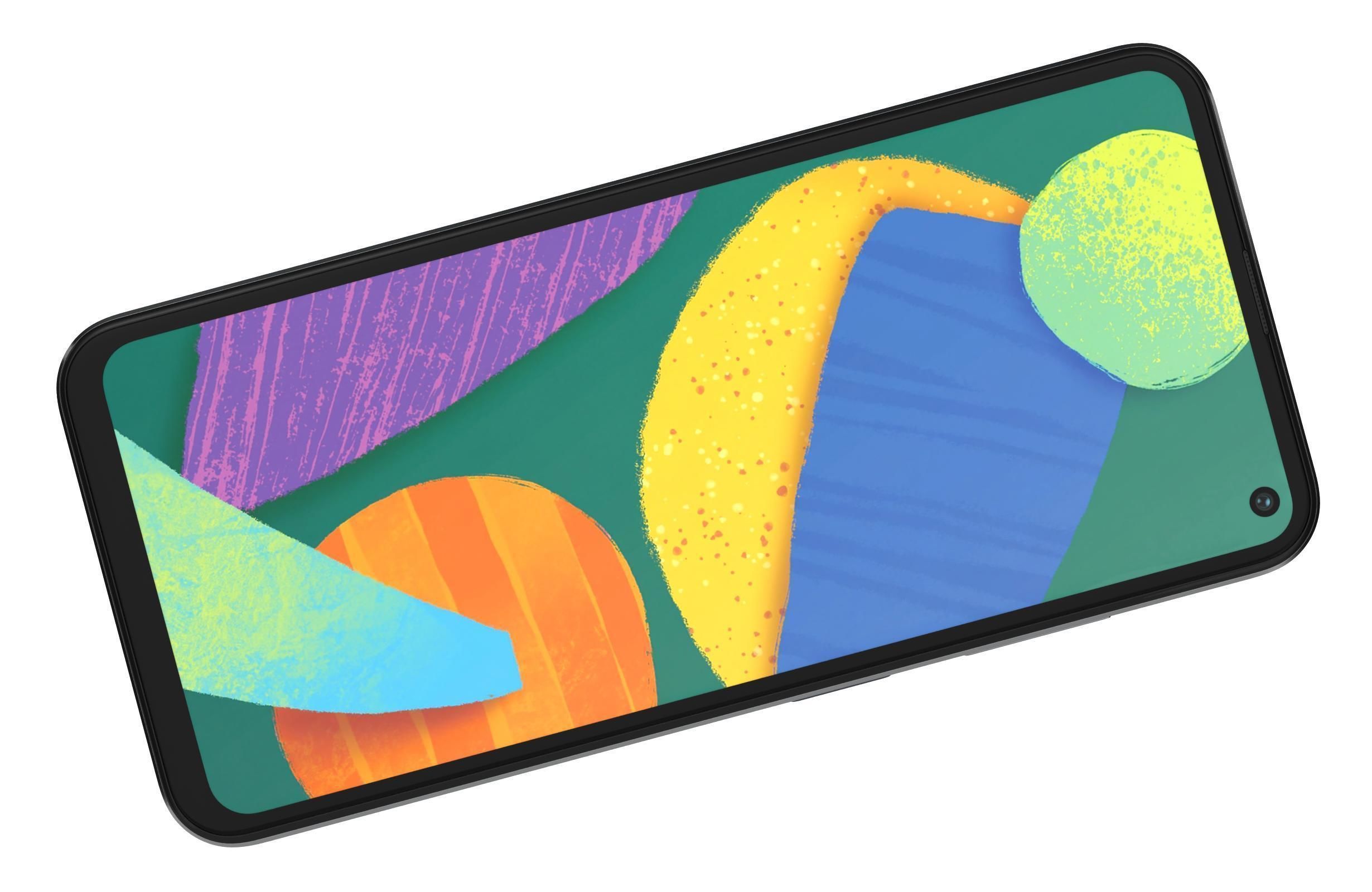 Samsung Galaxy F52 5G Black And White 3D model_15