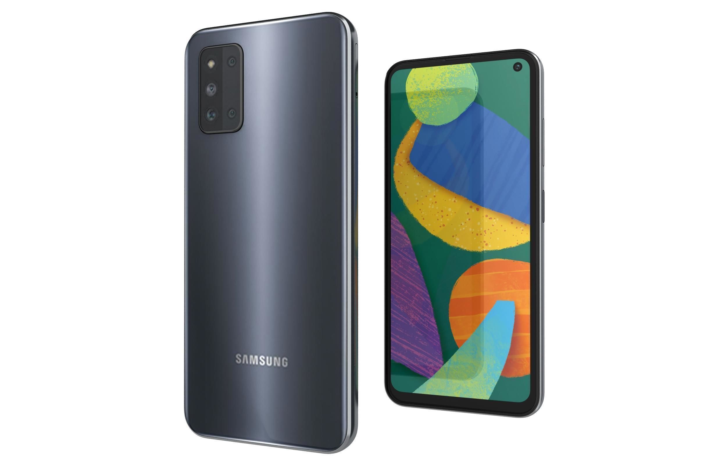 Samsung Galaxy F52 5G Black And White 3D model_30