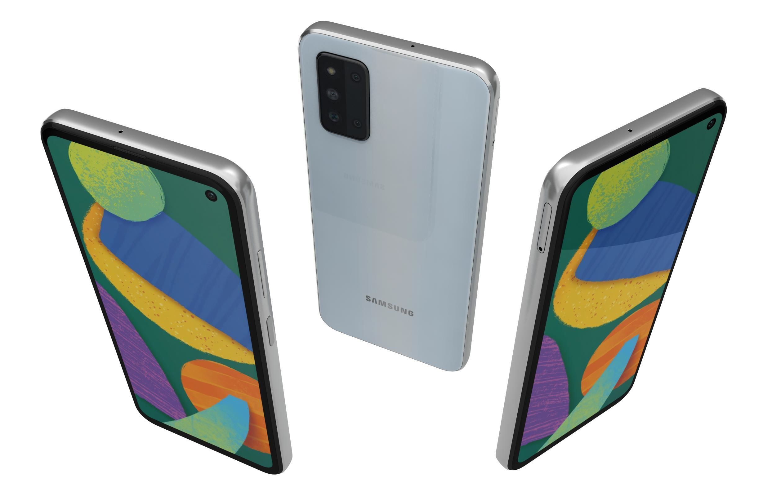 Samsung Galaxy F52 5G Black And White 3D model_6