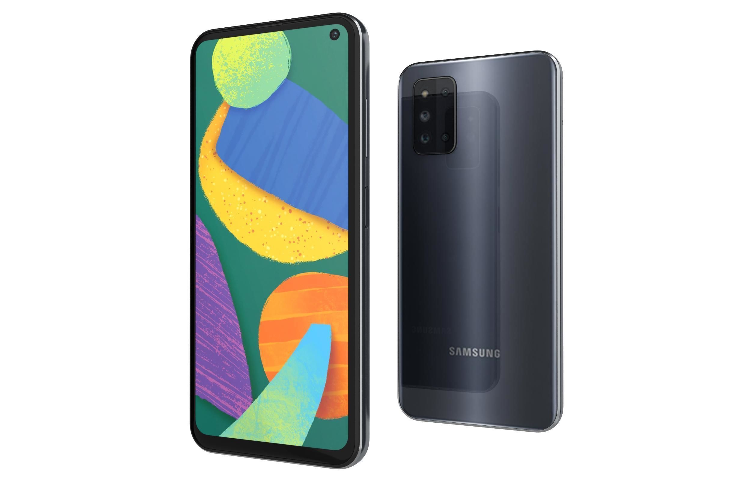 Samsung Galaxy F52 5G Black And White 3D model_27