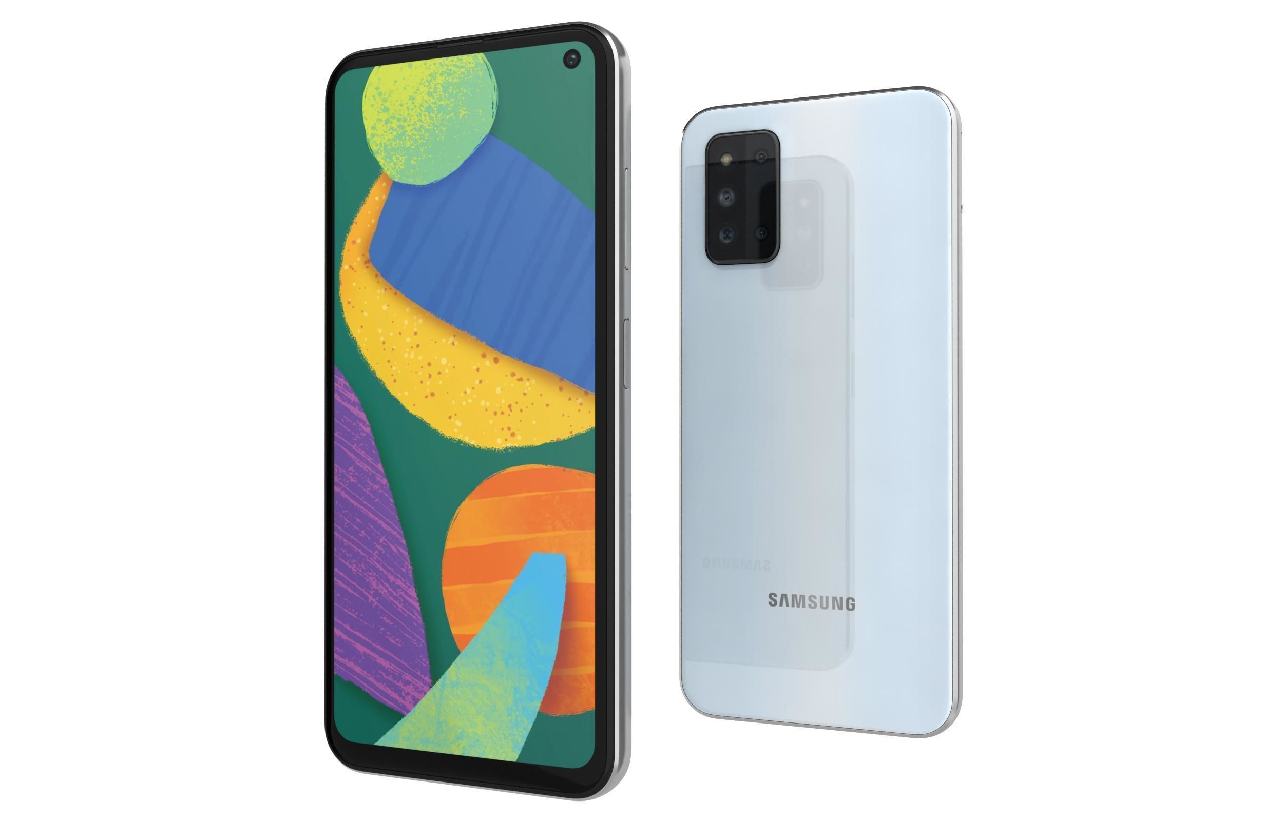 Samsung Galaxy F52 5G Black And White 3D model_29