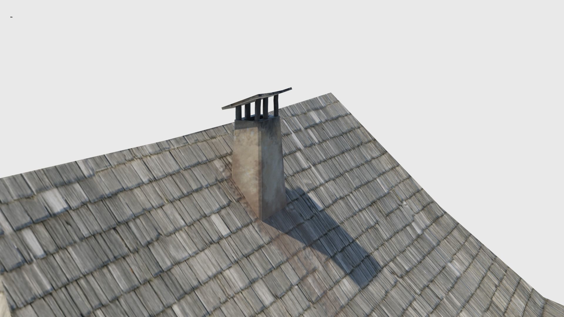 Medieval tower castle and stable Low-poly 3D model_16