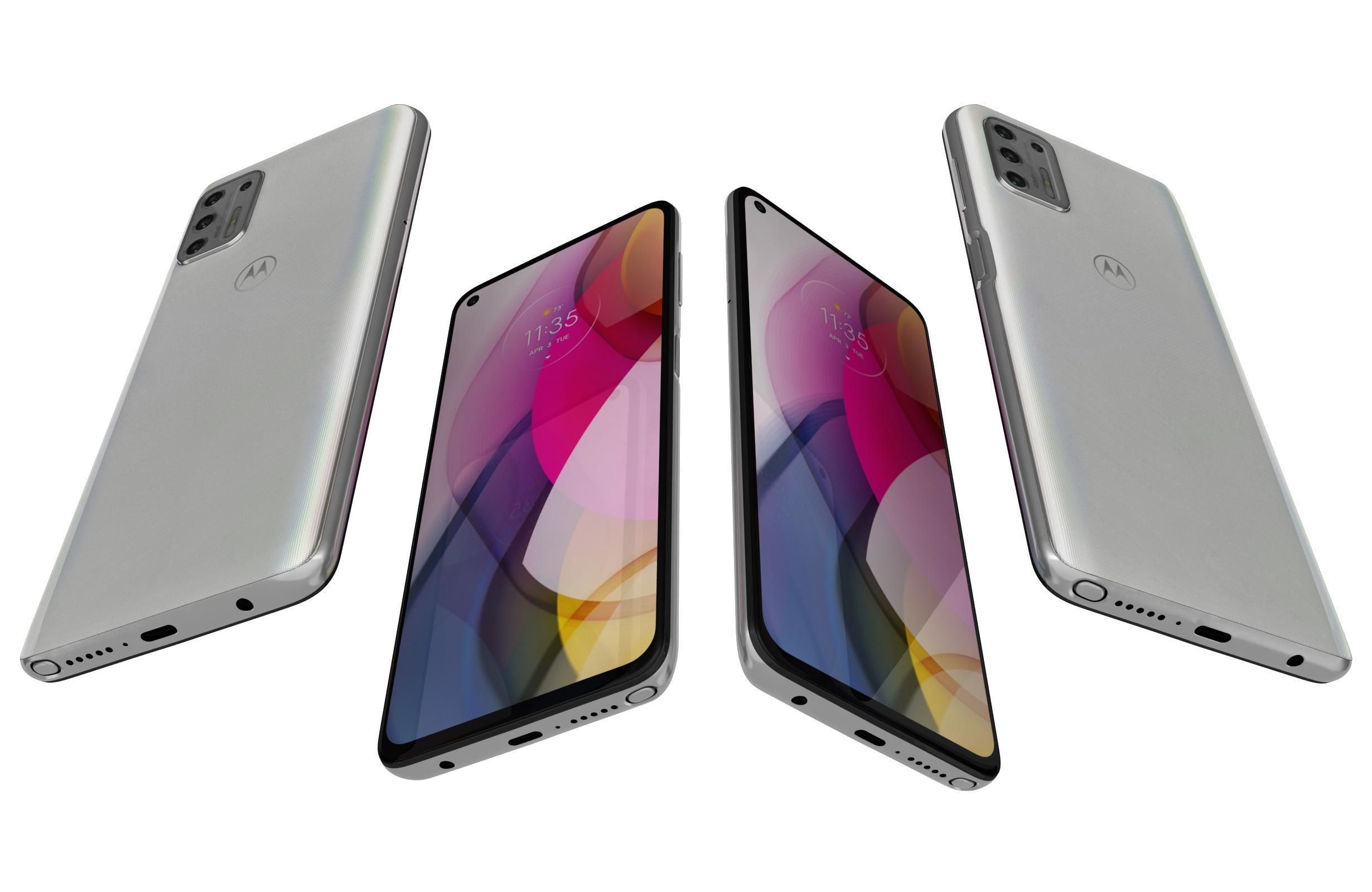 Motorola Moto G Stylus 2021 Aurora White 3D model_5