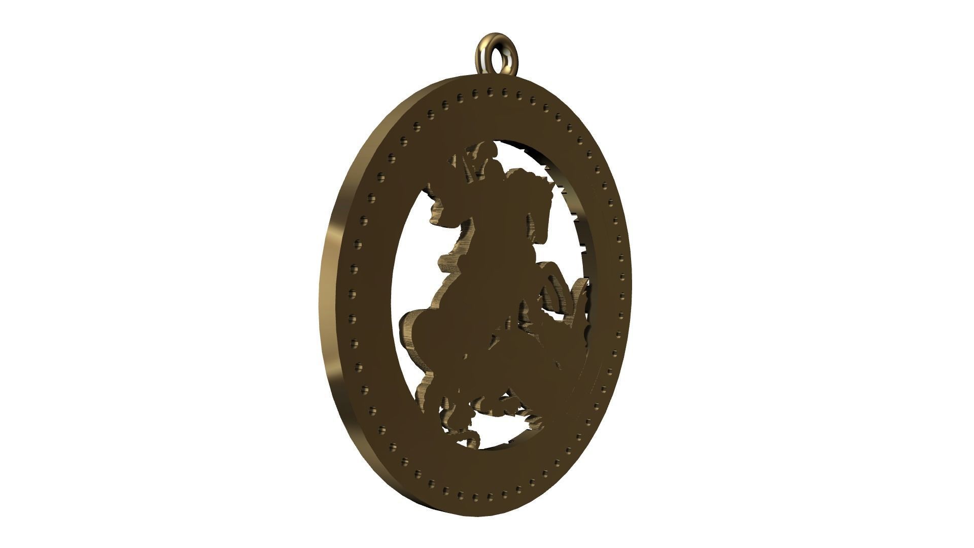 Saint George Medal Sao Jorge pingente 3D Print Model 3D print model_7