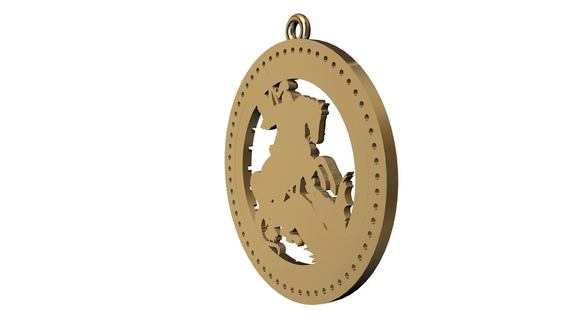 Saint George Medal Sao Jorge pingente 3D Print Model 3D print model_5