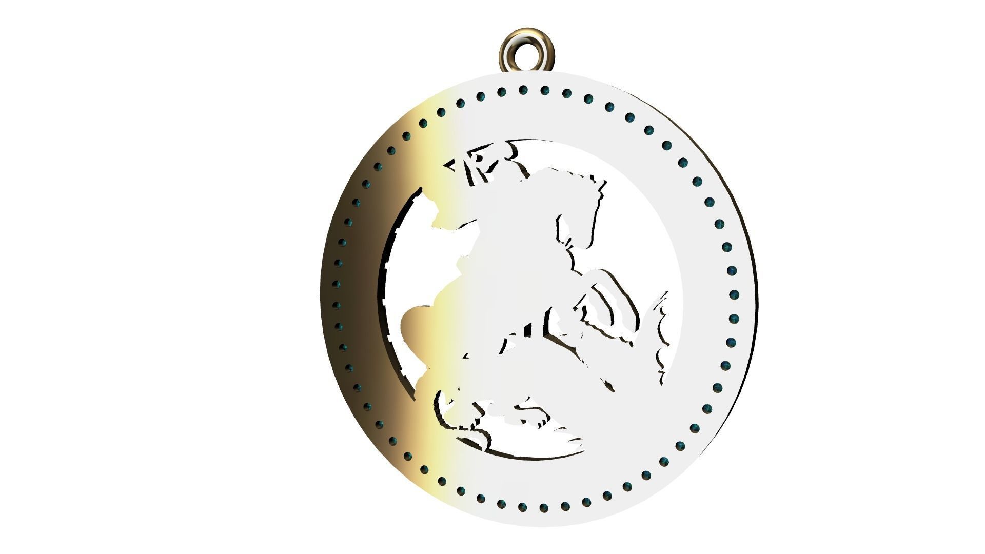 Saint George Medal Sao Jorge pingente 3D Print Model 3D print model_6
