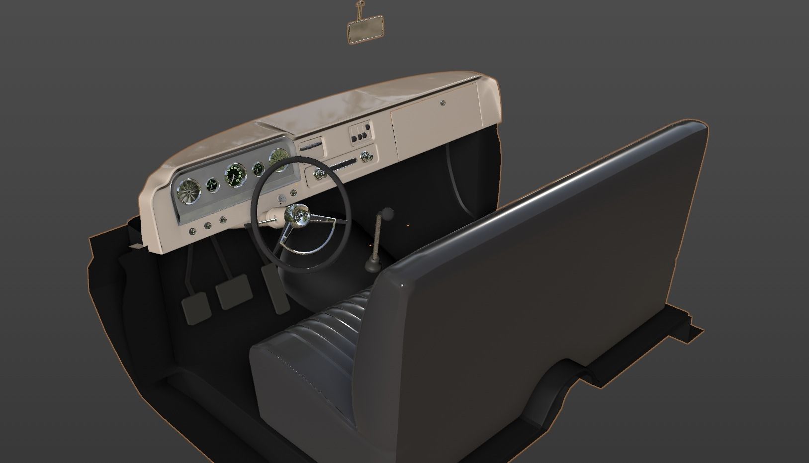 GMC PANEL TRUCK 1964 3D model_16