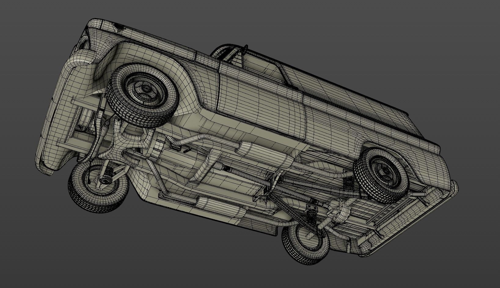 GMC PANEL TRUCK 1964 3D model_23