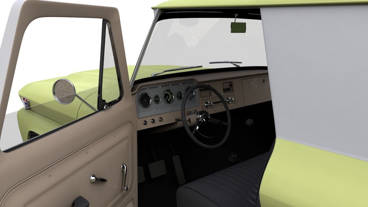 GMC PANEL TRUCK 1964 3D model_15