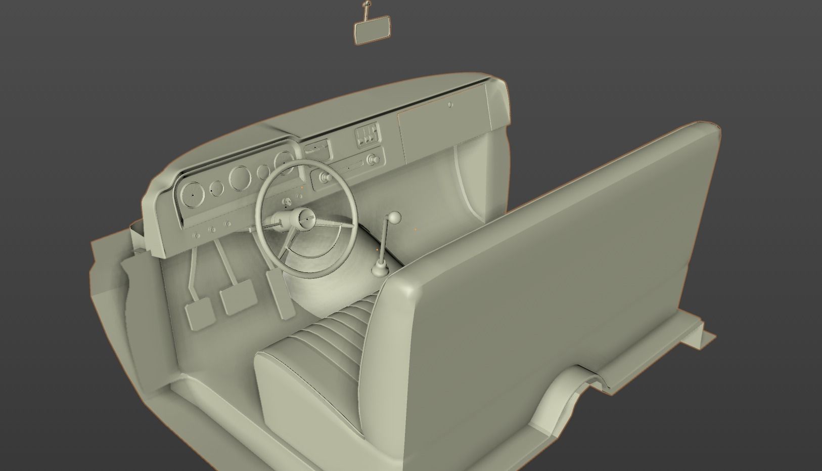 GMC PANEL TRUCK 1964 3D model_17