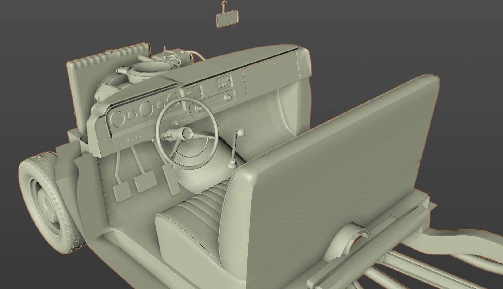 GMC PANEL TRUCK 1964 3D model_18