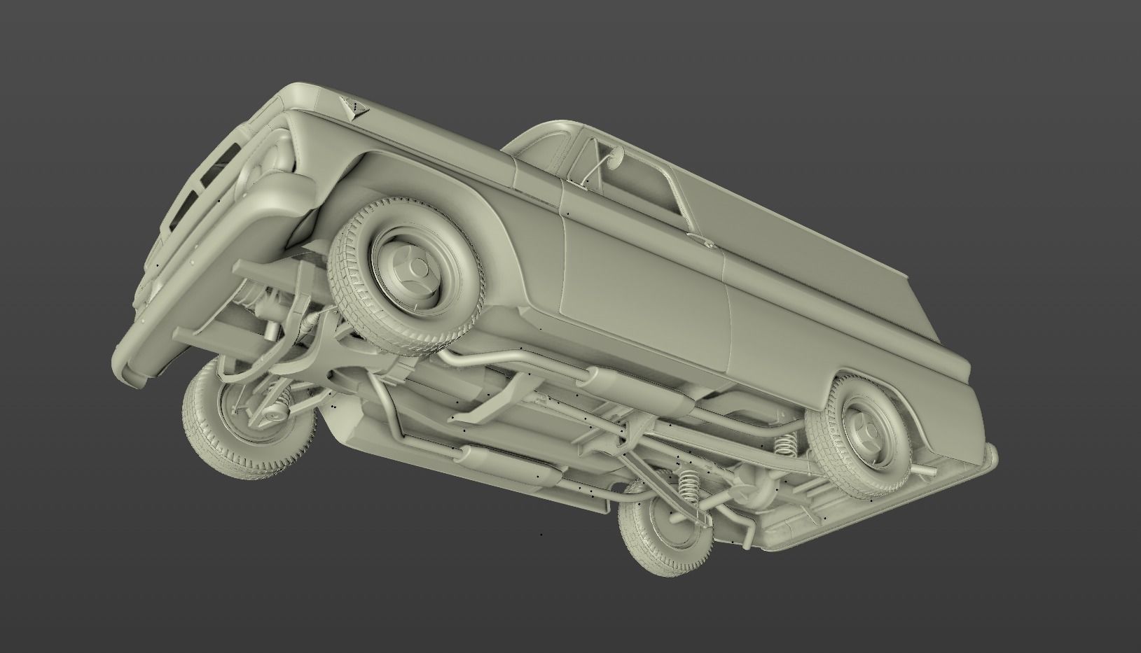 GMC PANEL TRUCK 1964 3D model_24