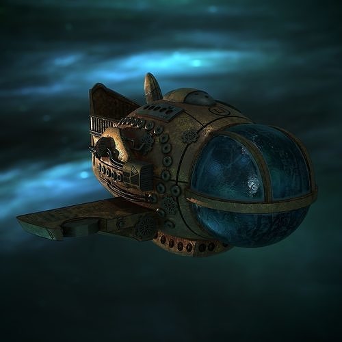 Steampunk Spaceship 3D model