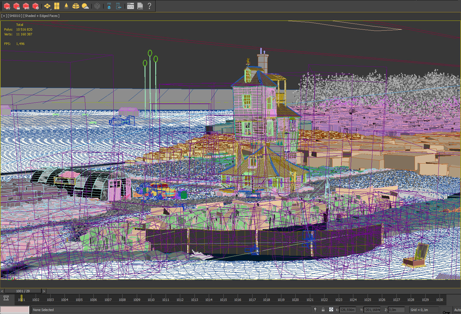 Harry Potter Burrow Weasley Car Environment Quidditch House Low-poly 3D model_3