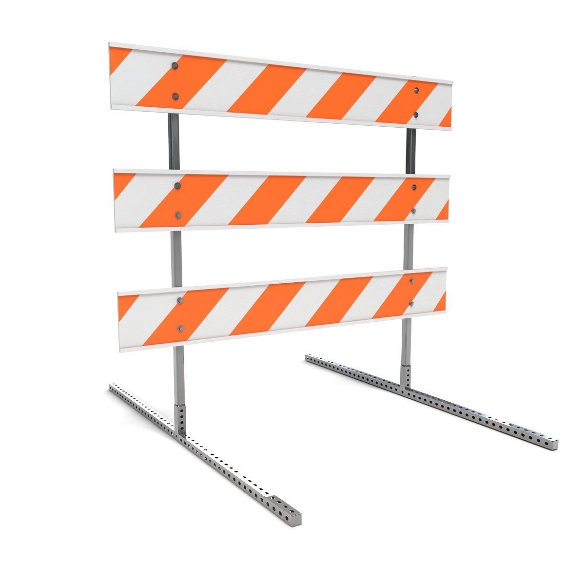 Steel Barricade 03 3D model_1