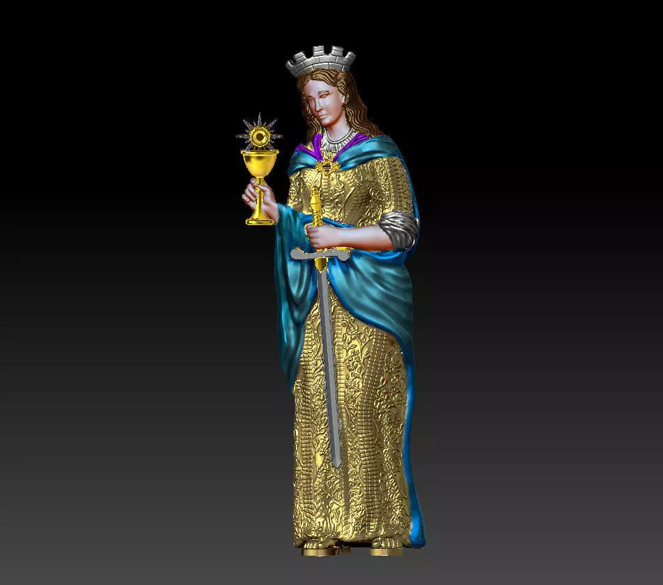 Jewelry Pendant Santa Barbara 3D print model