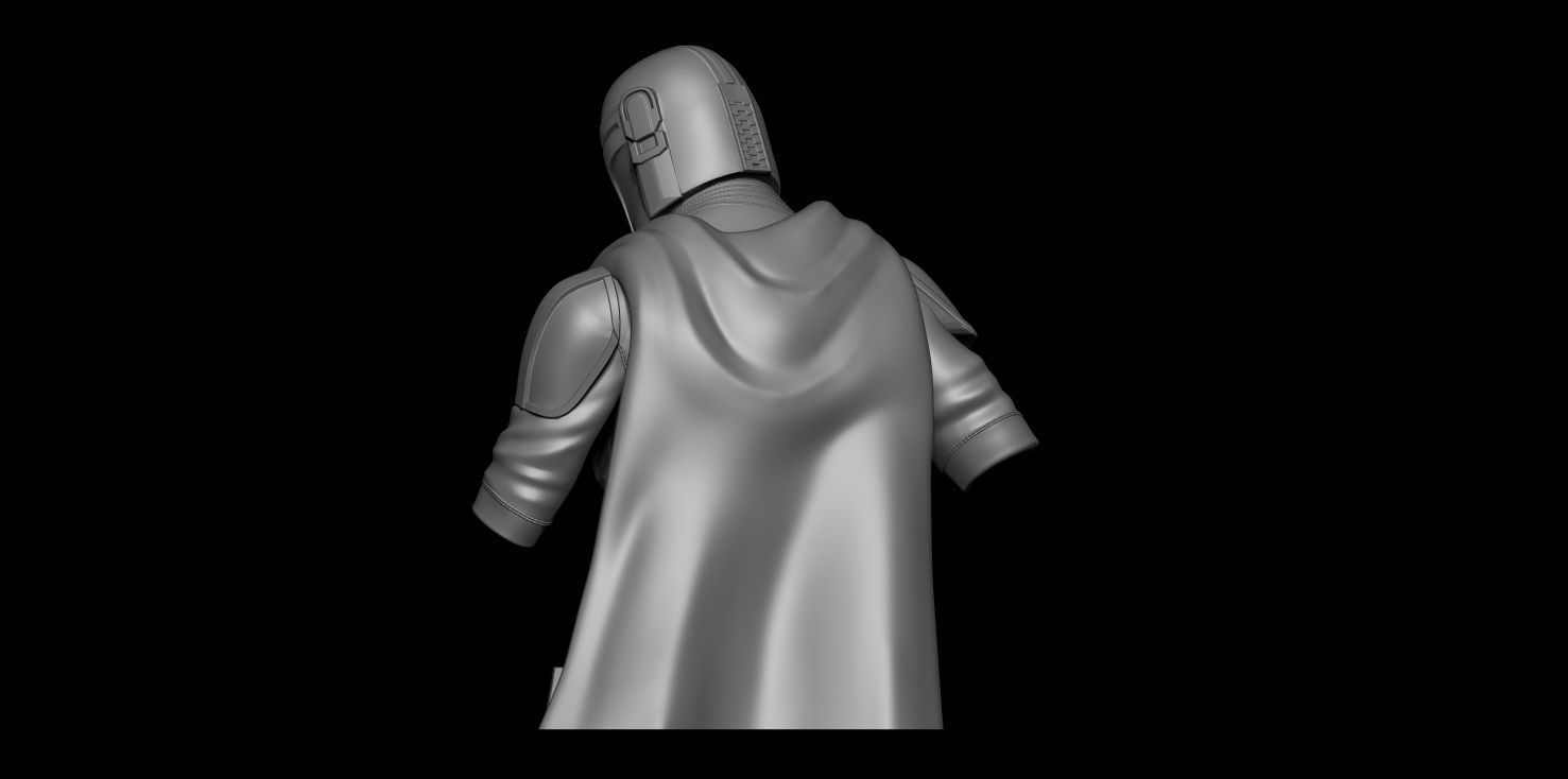 Fanart Mandalorian - Mando bust 3D print model_6