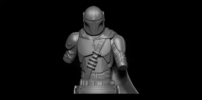 Fanart Mandalorian - Mando bust 3D print model