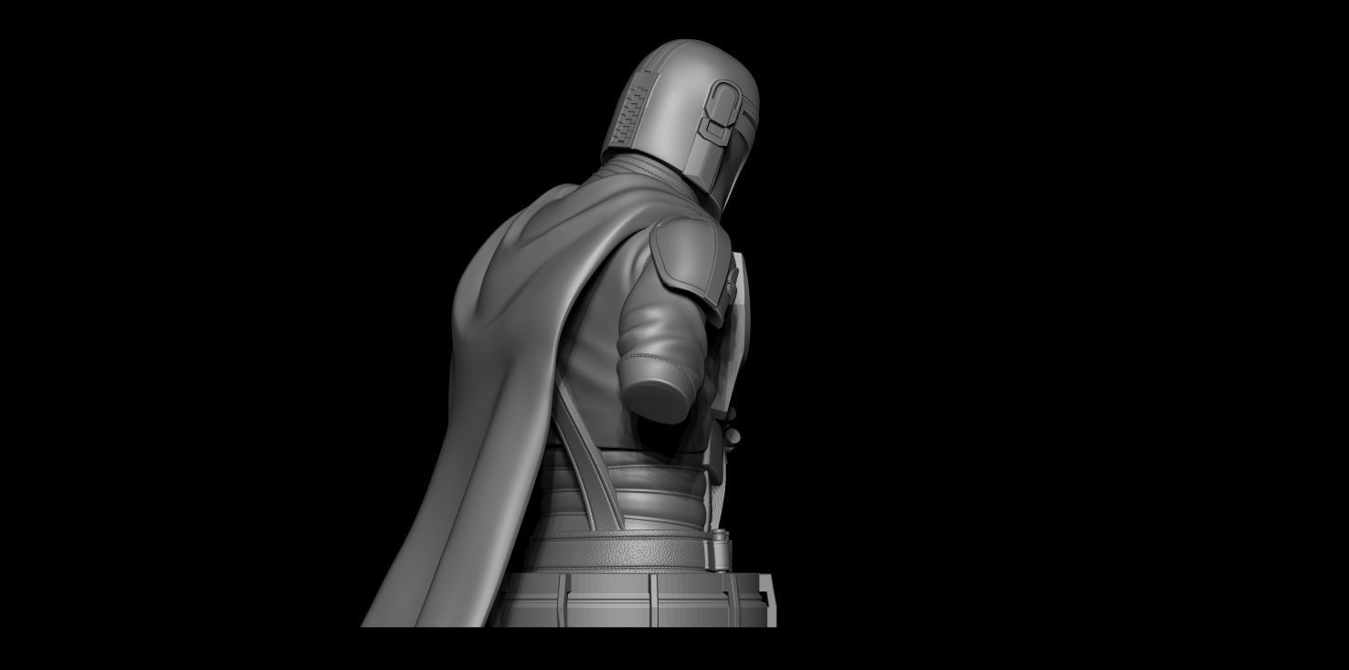 Fanart Mandalorian - Mando bust 3D print model_8