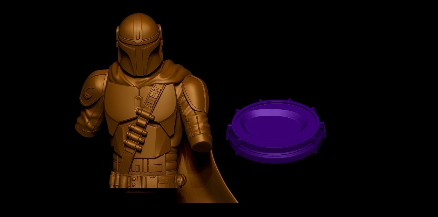 Fanart Mandalorian - Mando bust 3D print model_2