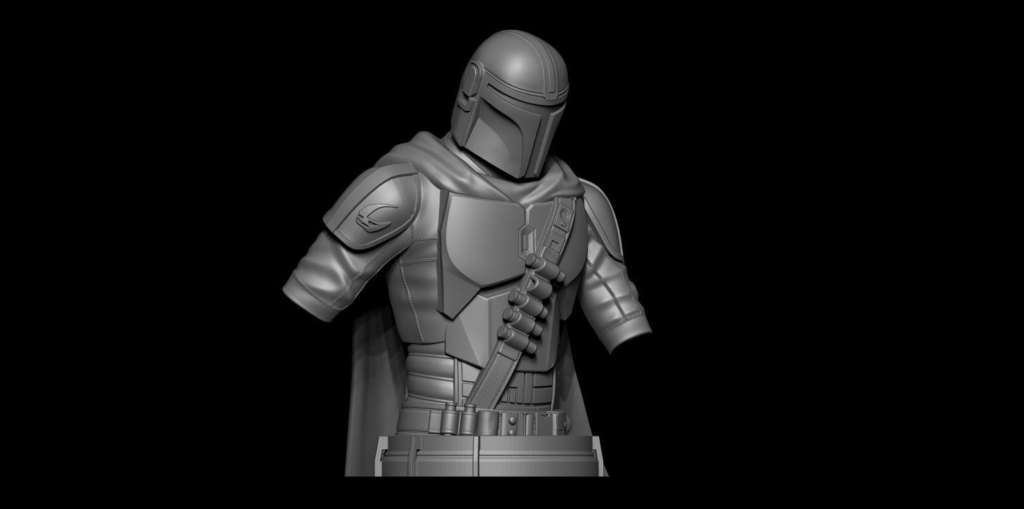Fanart Mandalorian - Mando bust 3D print model_10