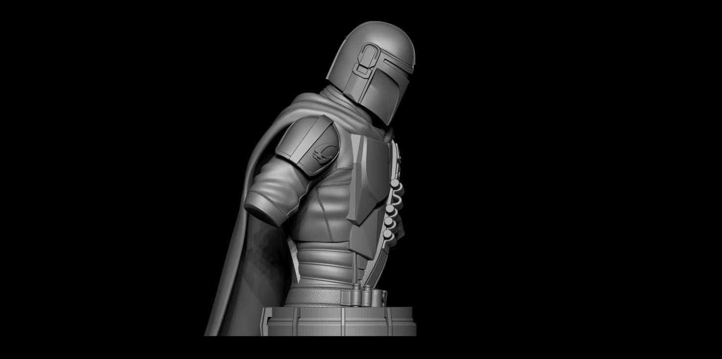 Fanart Mandalorian - Mando bust 3D print model_9