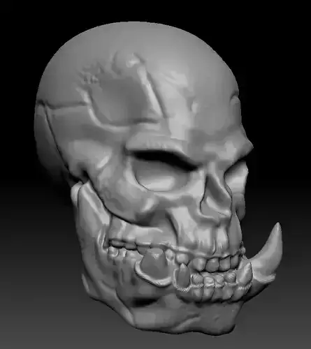 3D Orc Skull