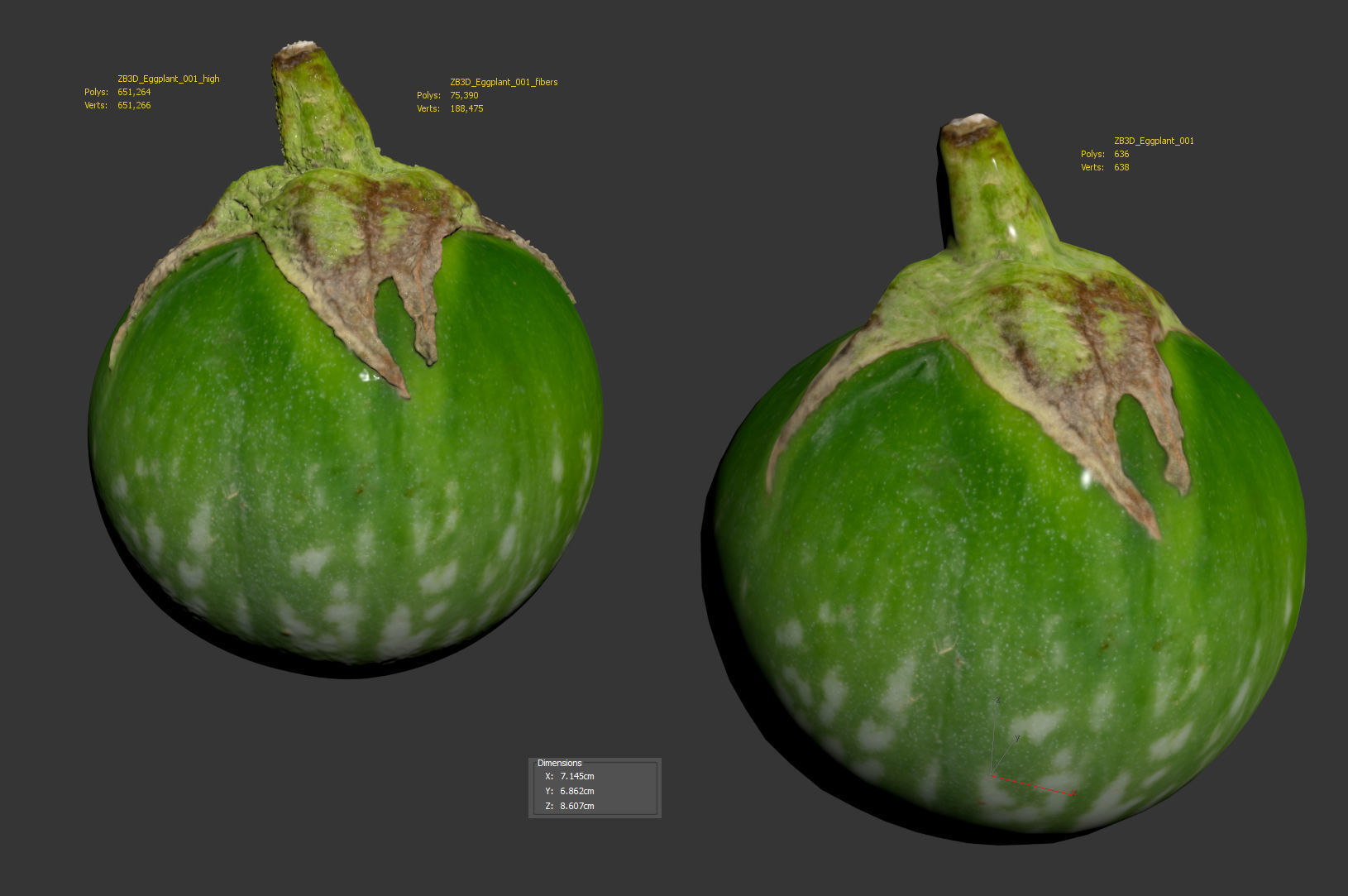 Eggplant 3D model_9