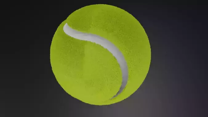 Low polly tennis ball Low-poly 3D model