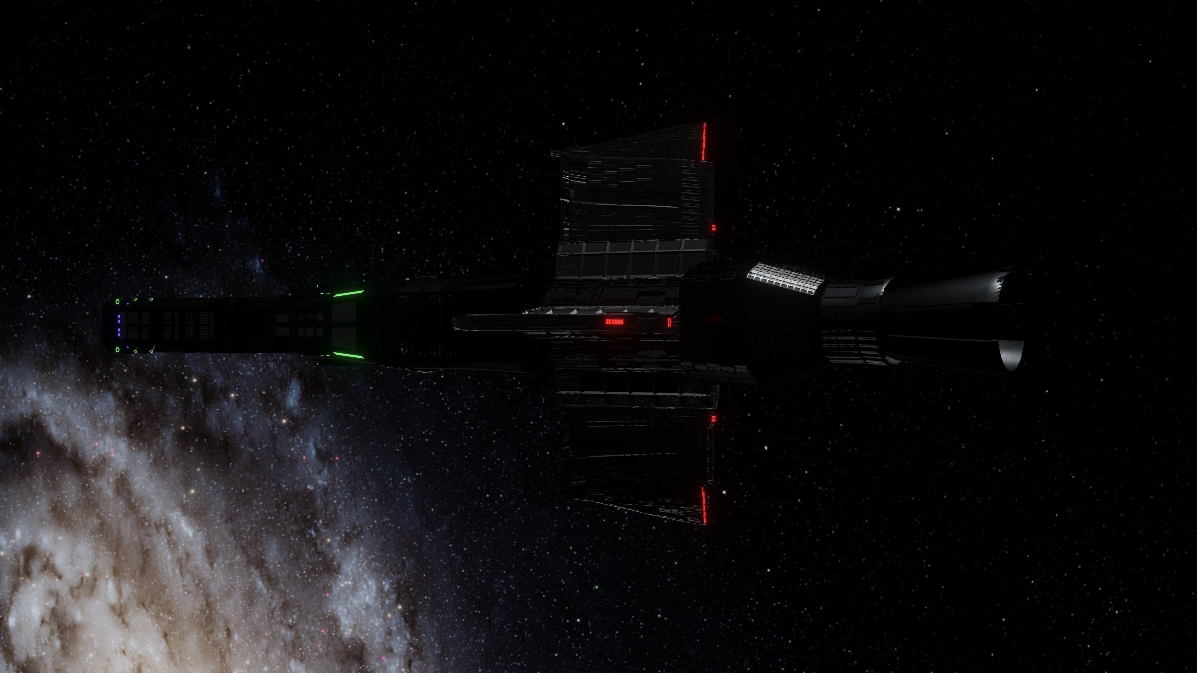 Spaceship star wars with lights 3D model_16