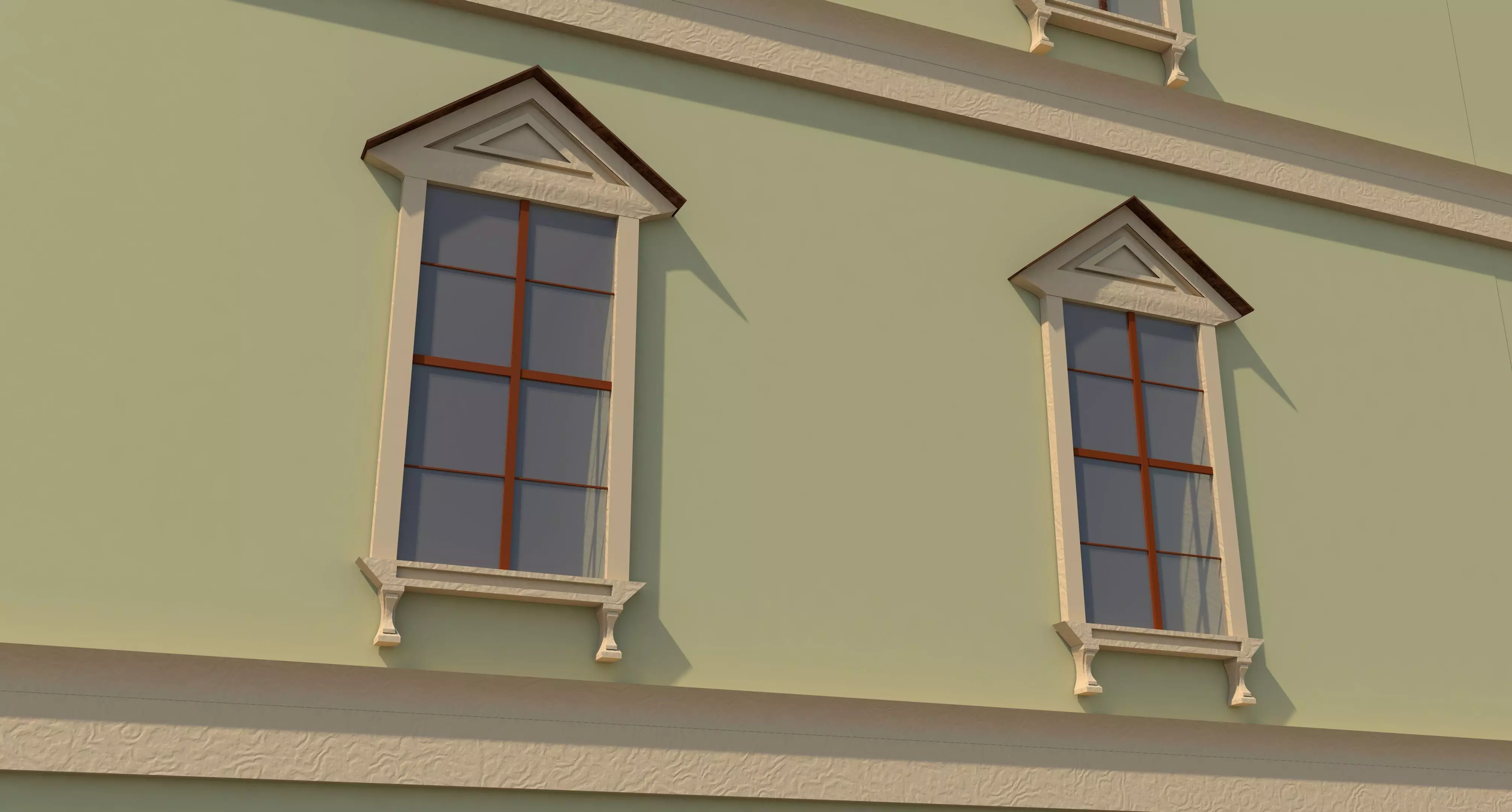 Neoclassical style window 3D print model_0