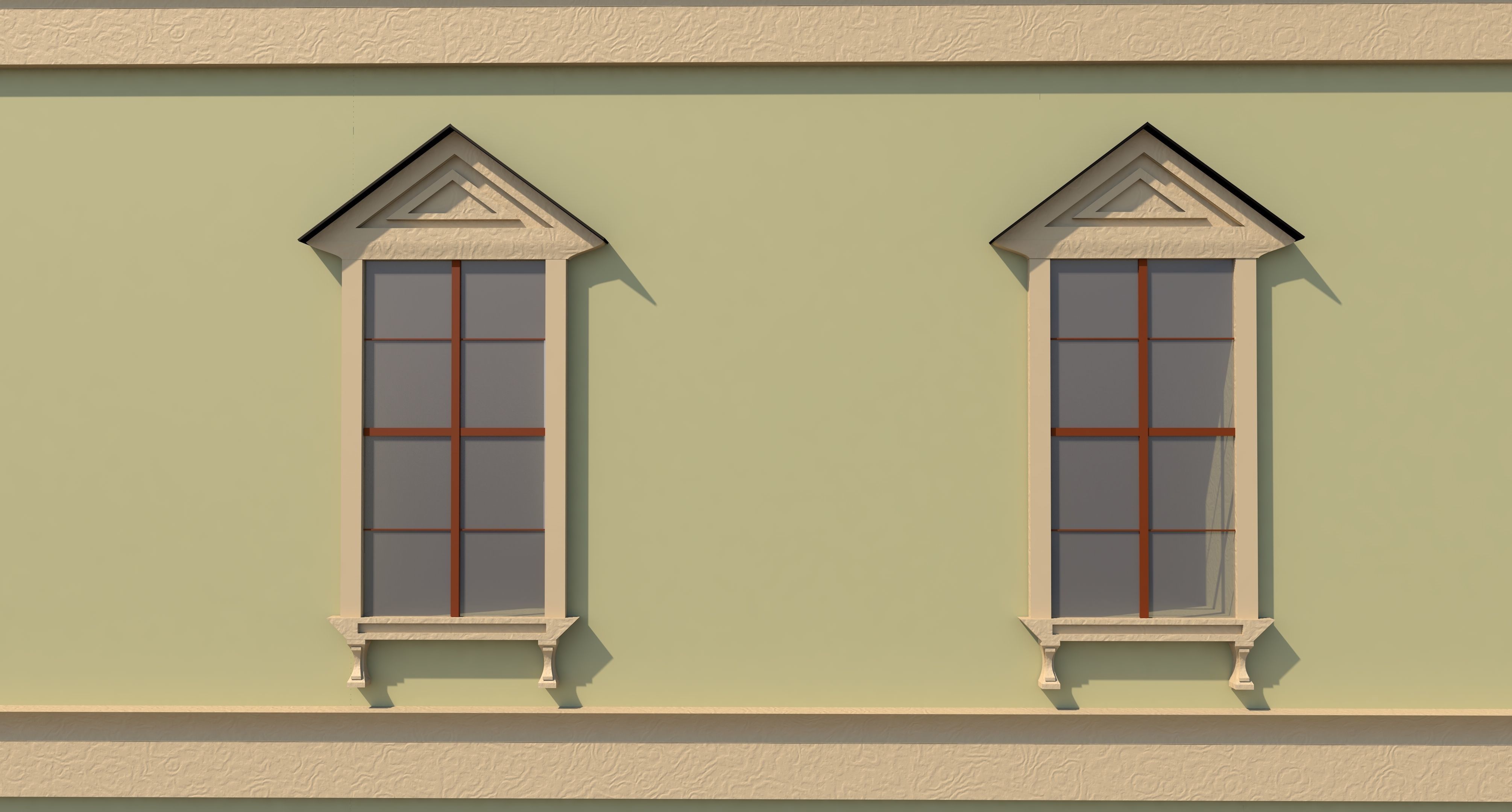 Neoclassical style window 3D print model_1