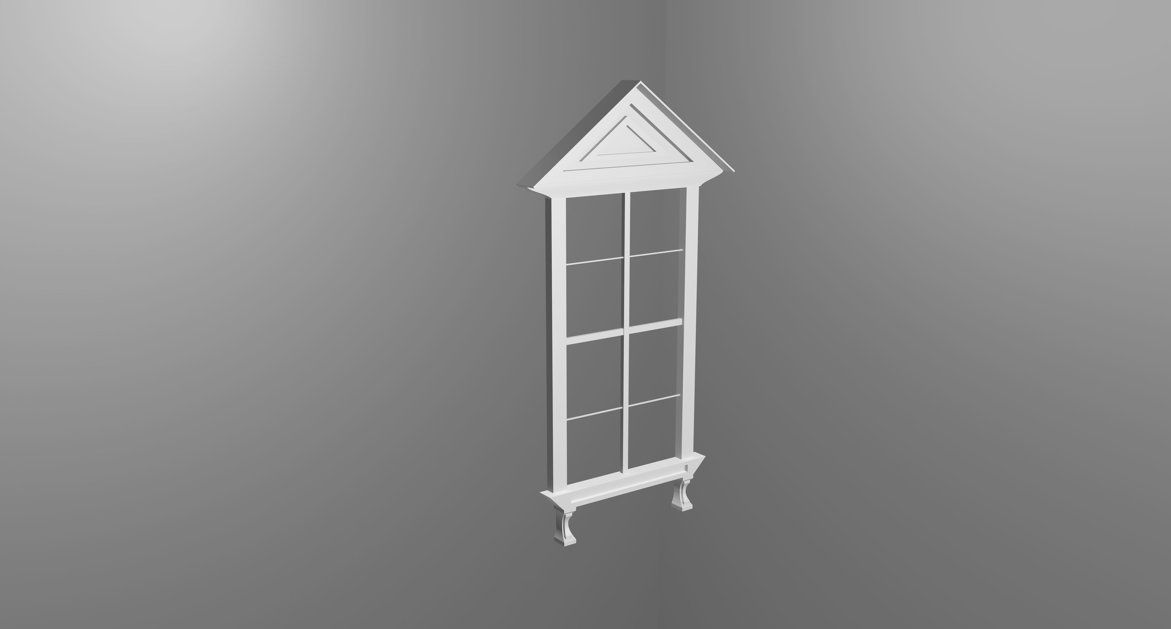 Neoclassical style window 3D print model_4