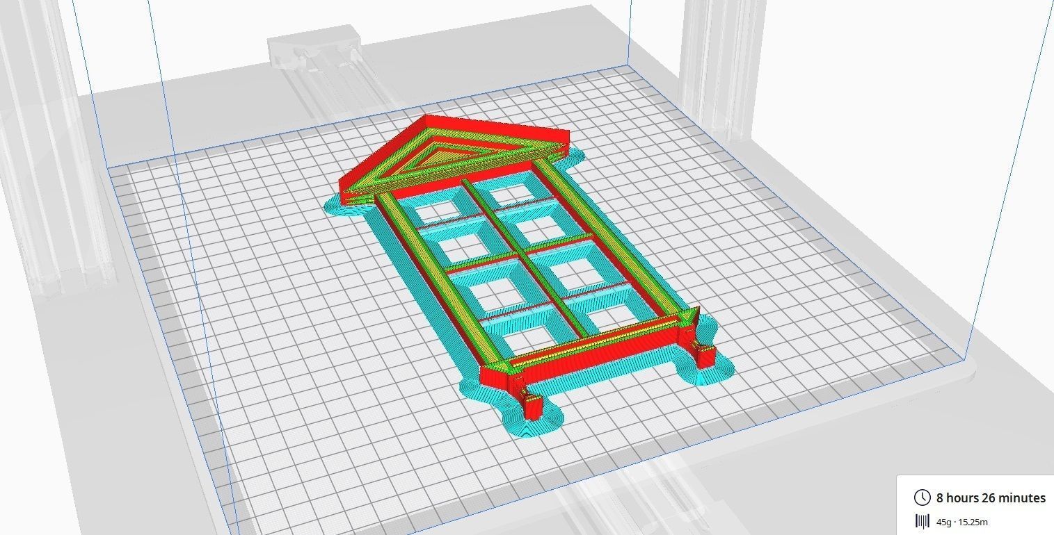 Neoclassical style window 3D print model_3