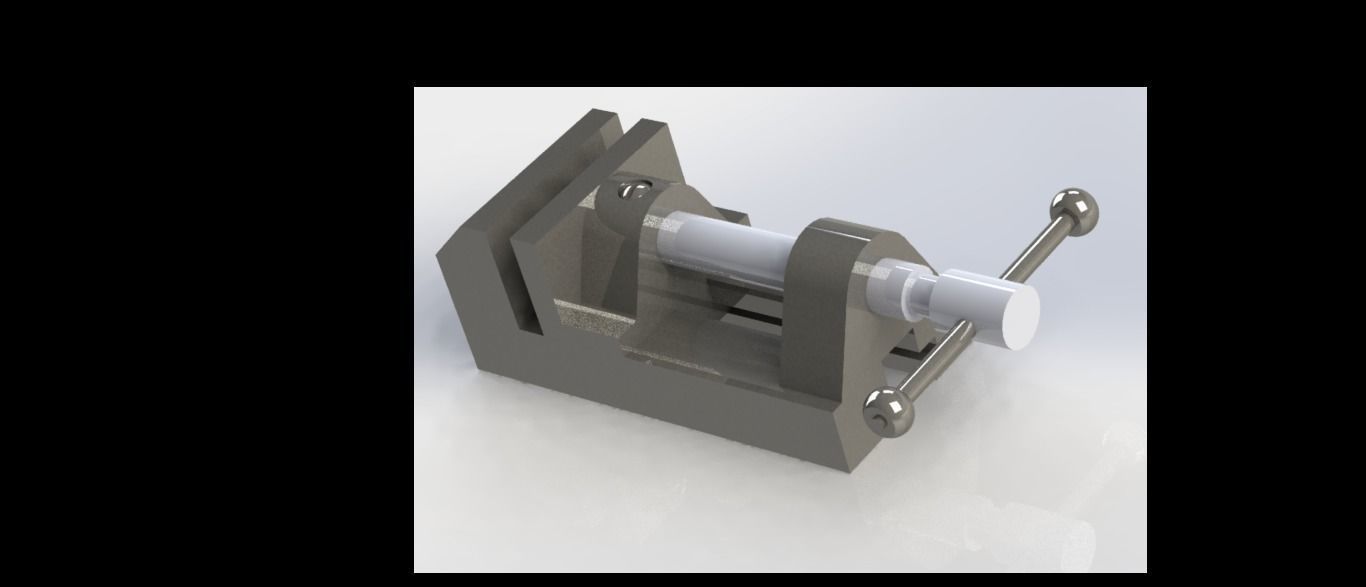 Morsa Simples - bench vise 3D model_1