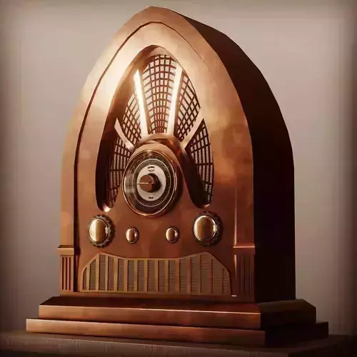 Old Radio Made in Blender - Includes blend file Low-poly 3D model