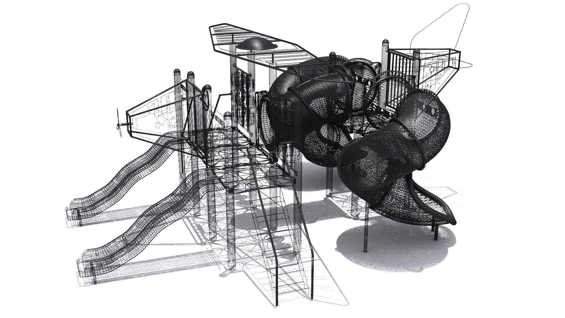 Airplane Playground 3D model_10