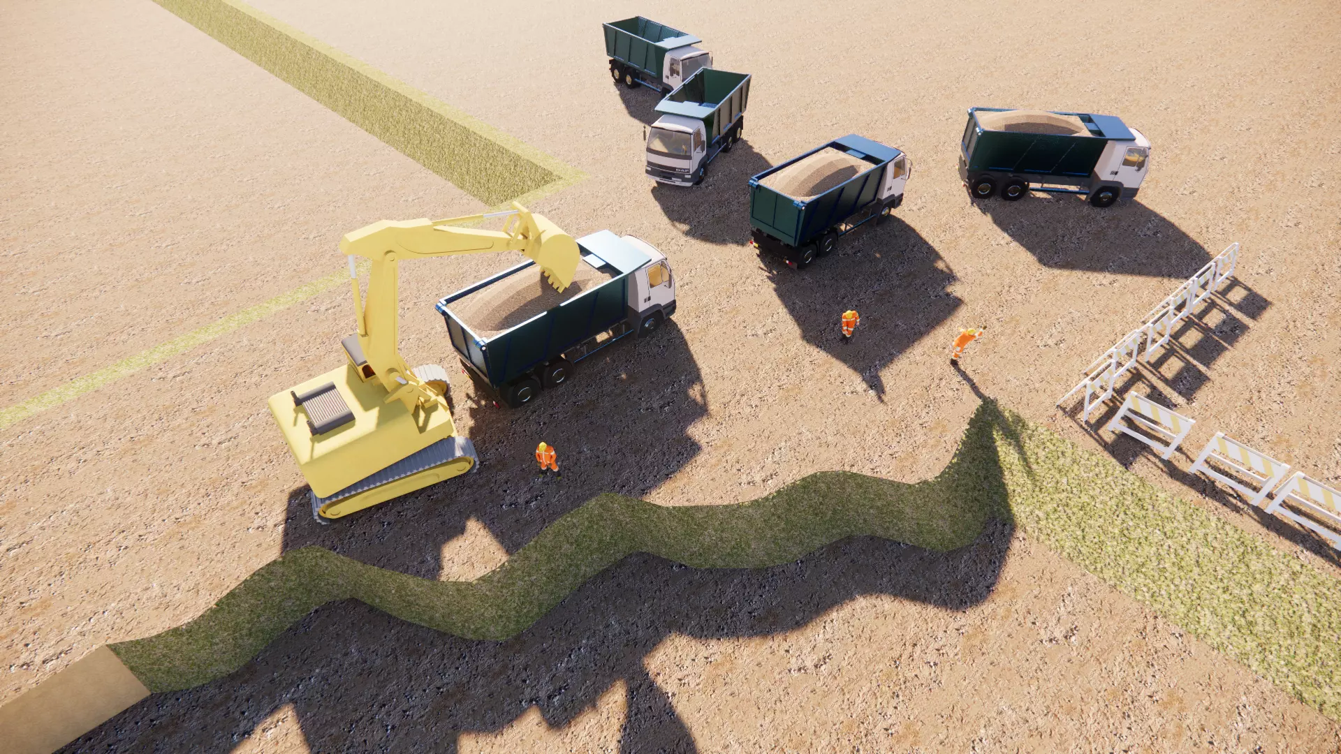 land leveling construction site 3D print model