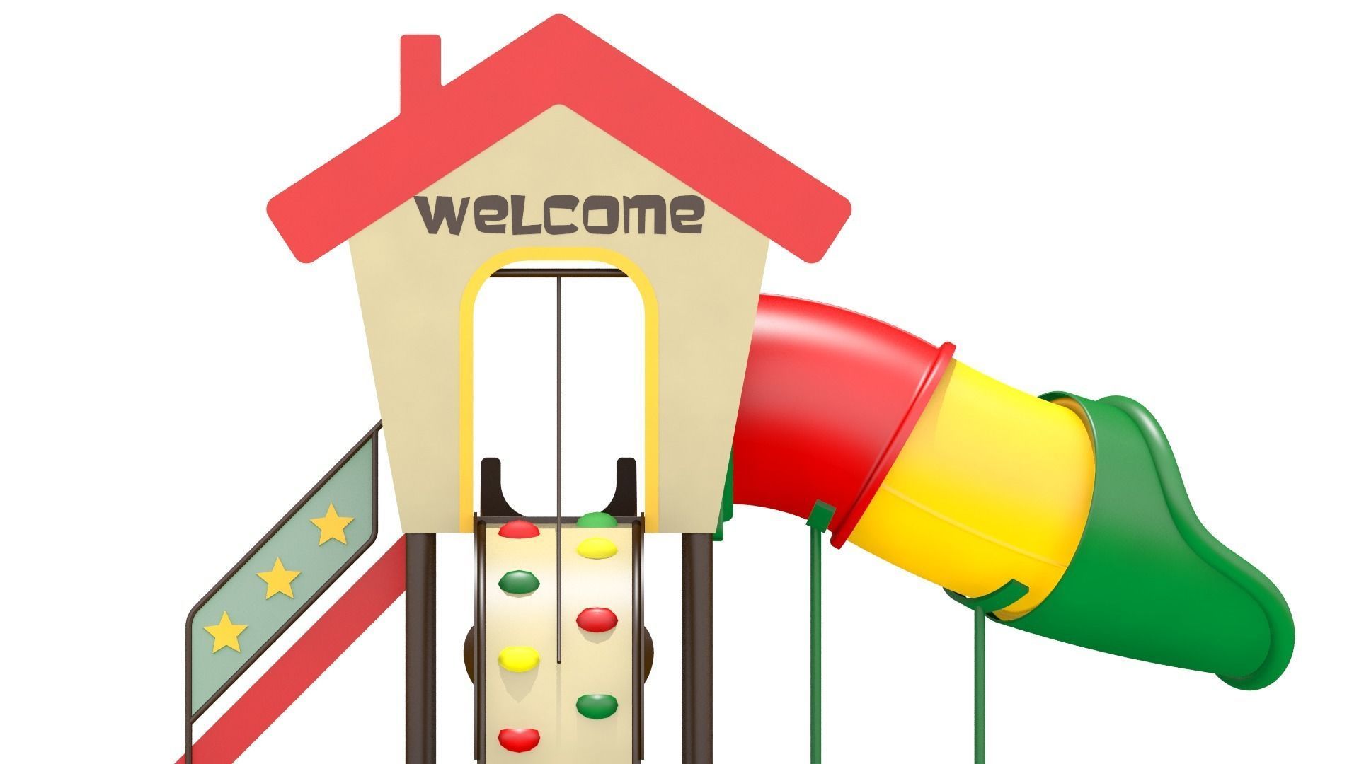 Playhouse Playground Low-poly 3D model_8